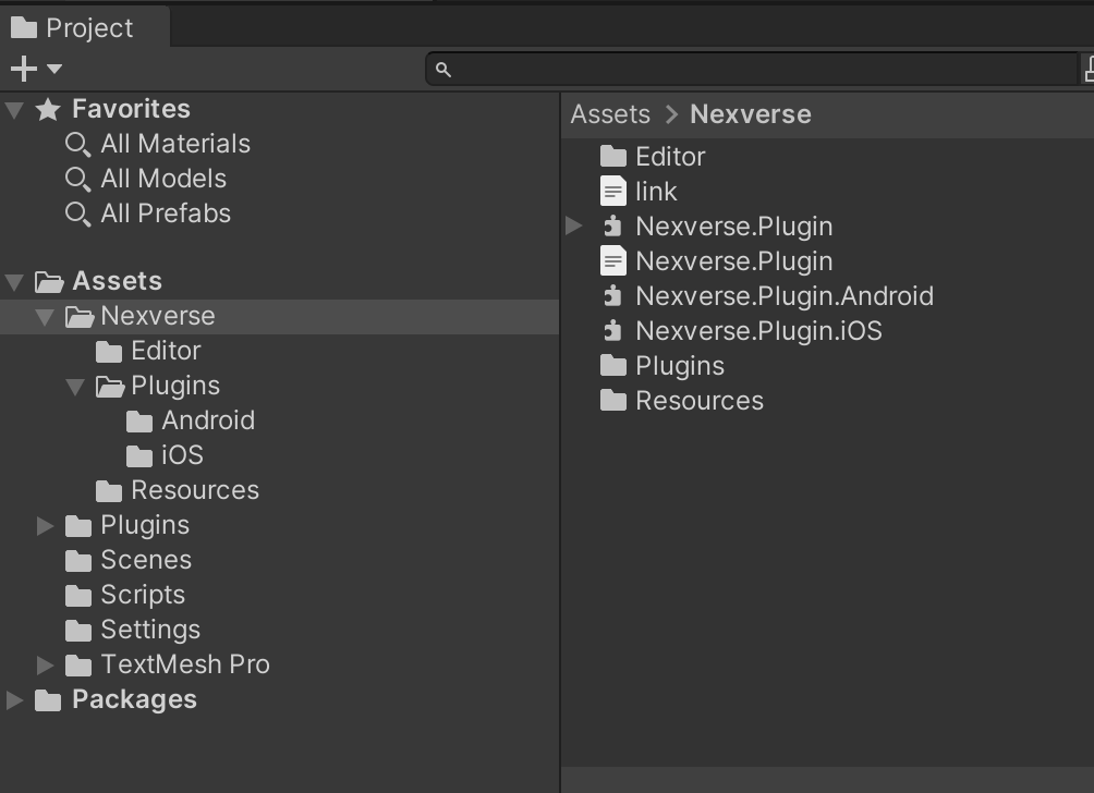 Unity plugin files